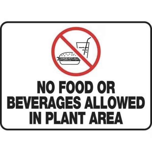 Accuform SAFETY SIGN NO FOOD OR BEVERAGES MHSK537XV MHSK537XV - main